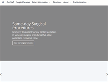 Tablet Screenshot of gramercyoutpatientsurgery.com